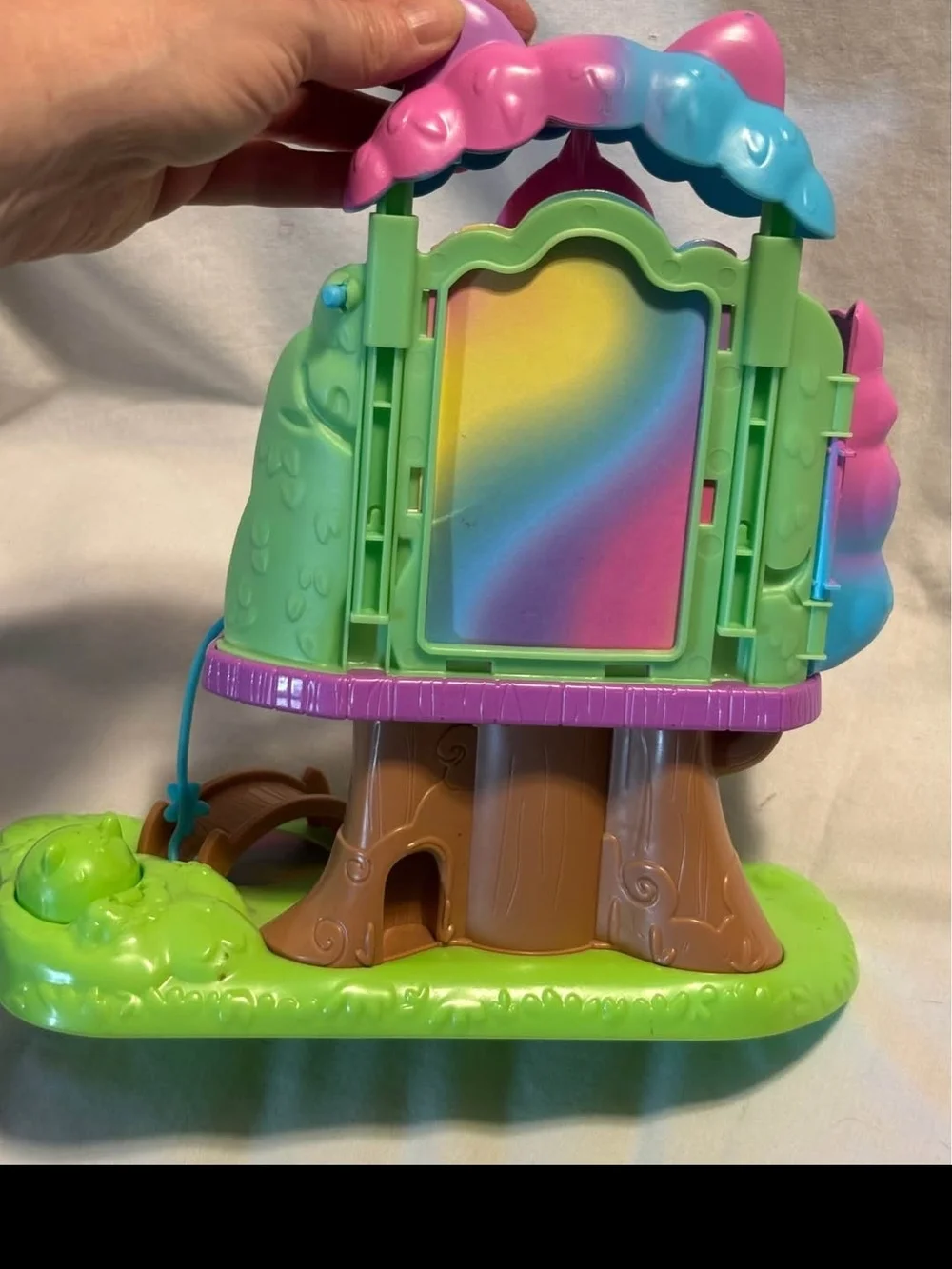 Gabby's Dollhpuse SwingK.Pink and Blue Playset Swing - Charming Treehouse Toy